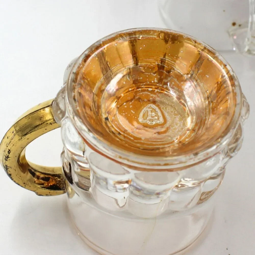 Vintage Mini Beer Mug Shot Glass by Federal Glass, Barware Steins Color Base (8)